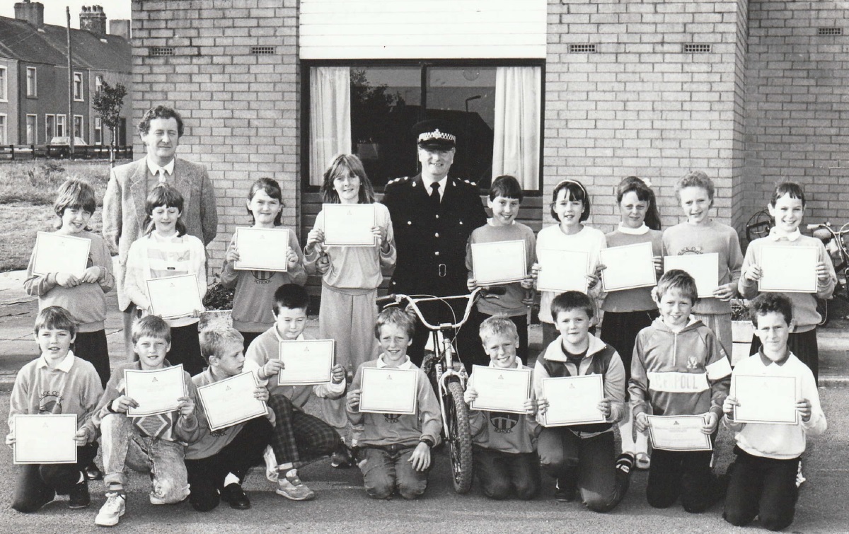 CYCLE: Cycling proficiency certificate winners at Black Combe School in 1987