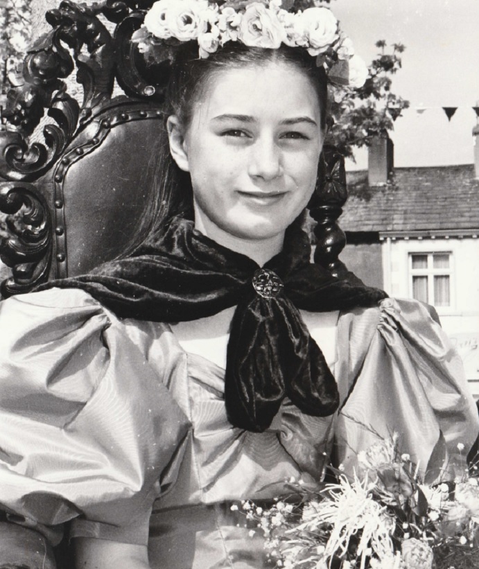 CROWN: May Queen Jennifer O’Neill at the fair in 1997