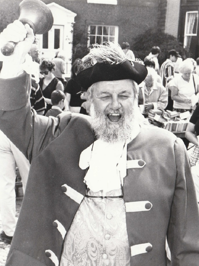 HEAR YE: Dalton town crier Stuart Lawrence launches the proceedings at the fair in 1997