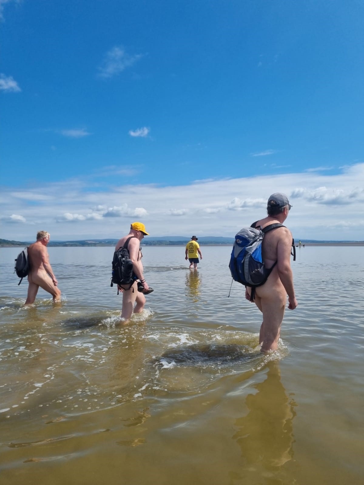 NAKED: Walkers stripped off their clothes for the naturist walk