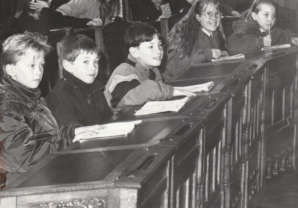 BARROW: Roose Primary School pupils in the council chamber during a visit to the town hall in Barrow in 1994