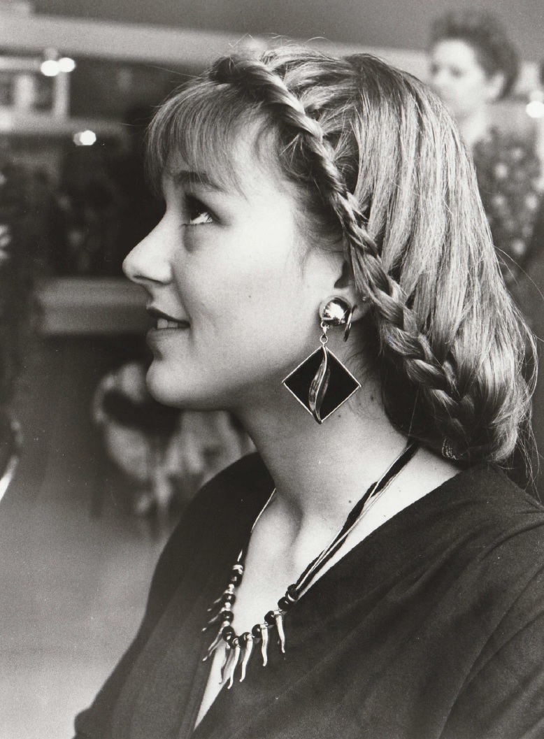 PARTY: Clair Bartlett, 16, with a total evening/party look created by Nina Terry at a hairdressing competition at Barrow College of Further Education in 1990