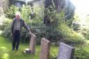 VISIT: Alan Kay at the final resting place of Mr and Mrs Hodgson