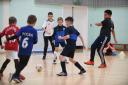 CHANGE OF VENUE: Barrow AFC's half-term holiday camp was held at St Bernard's School last week, after the last few had been hosted by Furness College                Pictures: Leanne Bolger