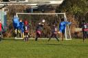 GOALMOUTH ACTION: Walney go on the attack in the Barrow & District Junior Football League                                                          Pictures: Leigh Ebdell