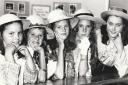 MUSIC: St Pius X School pupils Sally Crawford, Louise Bartlett, Hannah Garforth, Helena Hale and Deana Leadbetter take a break from rehearsals for the school's old time music hall show in 1992