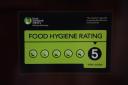 Five-star food hygiene rating sign