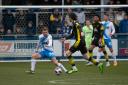Barrow's Ben Whitfield keeps a watchful eye on a Sutton attacker during the Sky Bet League 2 match between Barrow and Sutton United  at Holker Street. Pictures: Ian Allington | MI News