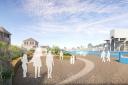 An artist's impression of how Grange Lido will look after the restoration works