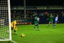 Ben Whitfield fires home against Walsall