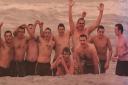 Members of the Roose Pioneers' rugby team enjoying their New Year's Day dip at Earnse Bay in 2005