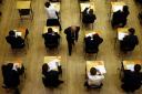 Students taking GCSE exams