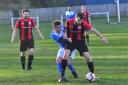 Jonathan While for Dalton United in their game against Furness Rovers