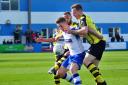 James Philpot for Barrow AFC in their game against Harrogate Town