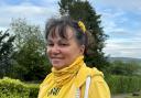60-year-old Annie is aiming to take part in races and challenges totalling 3,000 miles this year to raise money for Dogs Trust