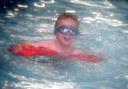 AFLOAT: Henry was one of the Stage One swimmers being given some of their first lessons