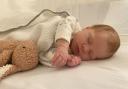 SLEEPY: Florence Clementine Mary McMullan was born on January 11 to loving parents Helena and Mark Corbridge. Weighing 8lb