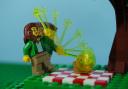 An example of stop motion animation using LEGO figures.