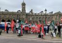 RMT members on strike in Carlisle