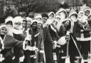 An extra set of Santas collecting for the Save the Children fund in Ulverston in 1993