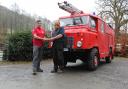 The Land Rover converted into a fire truck from last year