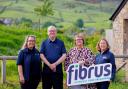 (l-r) Emma Gavin, Fibrus Senior Trading Manager, Maxine and Keith Brown, Libby Bateman, Fibrus External Stakeholder Manager