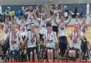 Tyler Baines (pictured bottom left) after winning the Kitakyushu Champions Cup with GB Men U30.