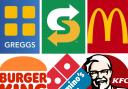 Here are the hygiene ratings of these fast food chains