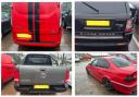 Some of the vehicles believed to have been abandoned in Dalton