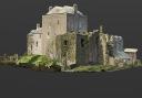 The 3D render of Millom Castle, which was captured using a drone survey