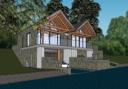 A sketch of the proposed boathouse credit JMP Architects