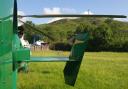 The Great North Air Ambulance helicopter landed in Ulverston