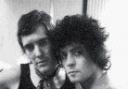 T-REX: Paul Fenton (left) with the former lead singer    Marc Bolan (right), who was tragically killed in a car crash