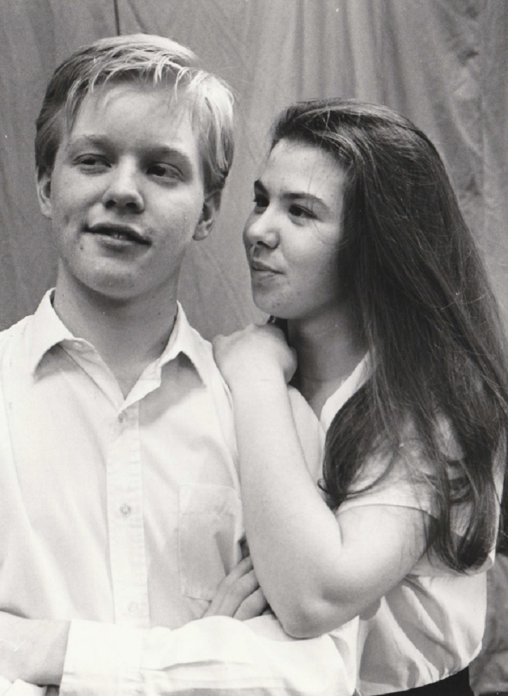 PLAY: Darren Wright and Michelle Chapman in a scene from the play Nathan, performed by Parkview School in 1994