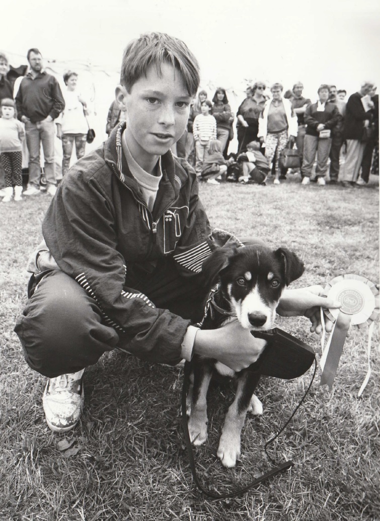 PUPPY: Craig Tyson, 15, with his 13-weeks-old puppy Jot, which came second in the small dogs category at Hawkshead Show