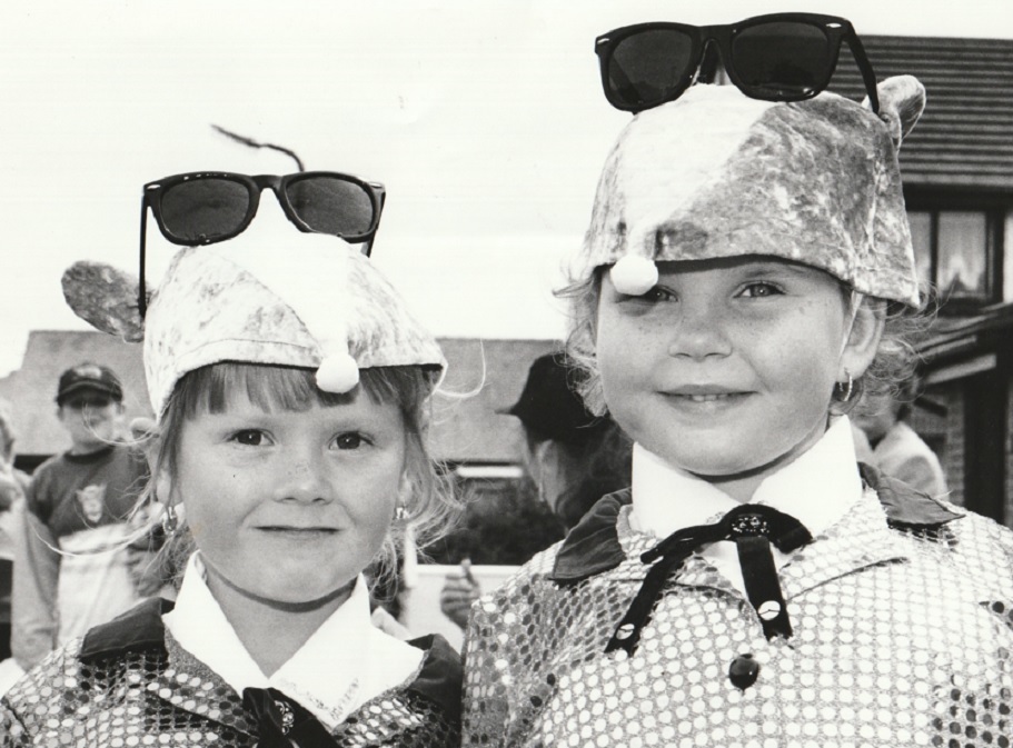 HAPPY: Alice Harrington, left, and Victoria Mills, both five, from Helen’s School of Dance at Askam and Ireleth Carnival in 1995