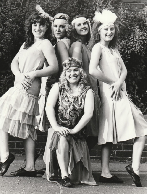 ACTING: Performers from Abbey Musical Society’s summer concert in 1992 - Sharon Grant, Sandra Watson, Melanie Crouch, Lynsey Platt and Melissa Thompson