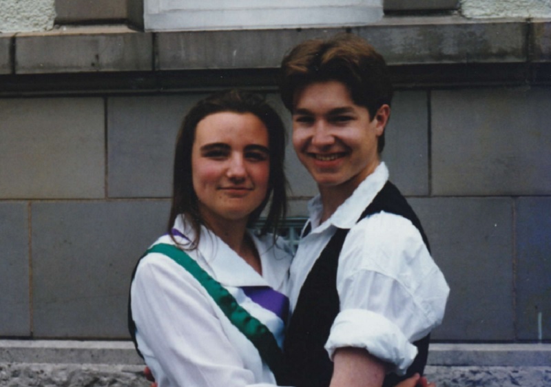 SMILES: Fiona Simpson as Alice and Richard Kitchin as Tom in To Death and Glory in 1994