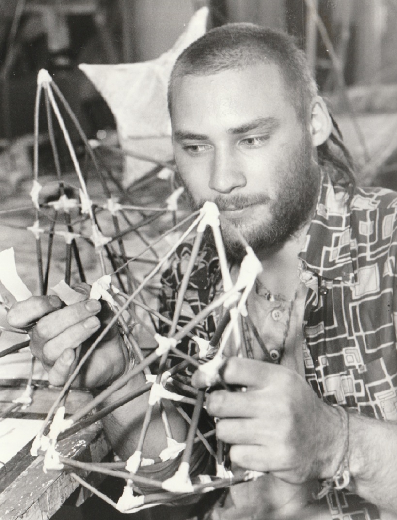 LANTERN: Dave Young from Ulverston making a lantern at Welfare State International in 1995