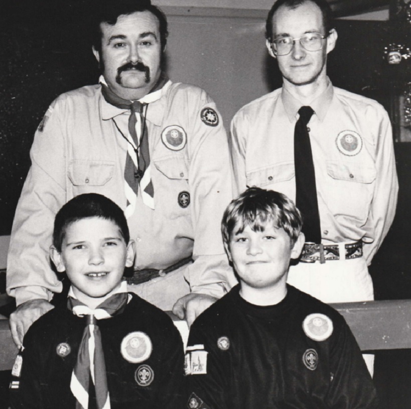 ANNIVERSARY: Cub Scouts and leaders from Sacred Heart pack at the 80th anniversary event in 1996