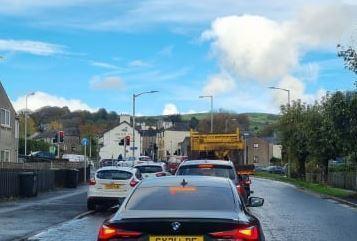 QUEUES: Temporary traffic lights on the A590 earlier this month in Ulverston created queues of traffic