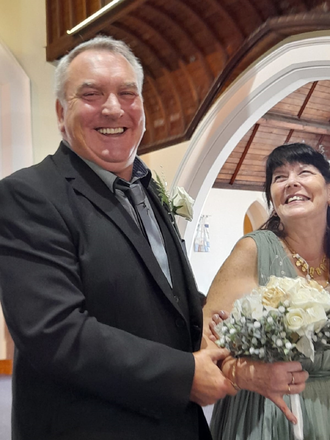 RENEWAL: Martin and Sheila at their vow renewal