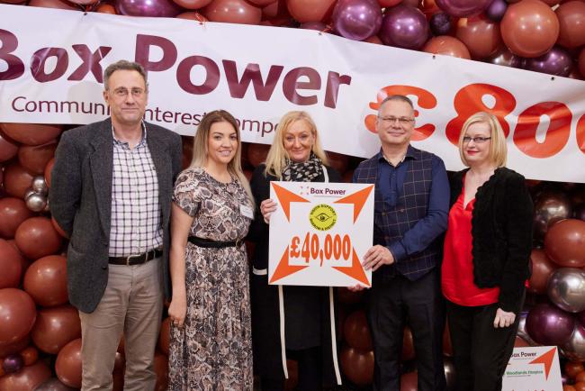 WINDFALL: Box Power donated £40,000 to the charity