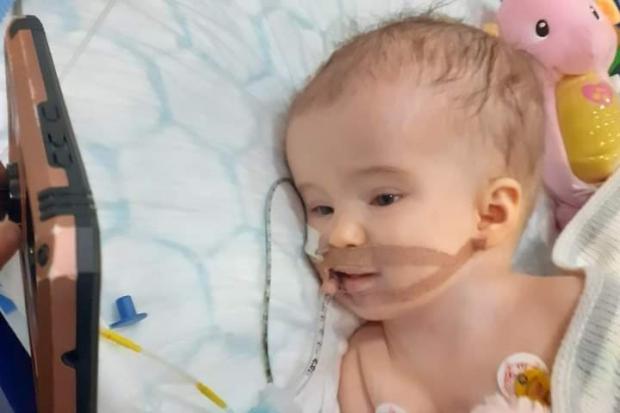 WARRIOR: Baby Mia Amor Morgan, from Barrow, was born with Dandy Walker Syndrome