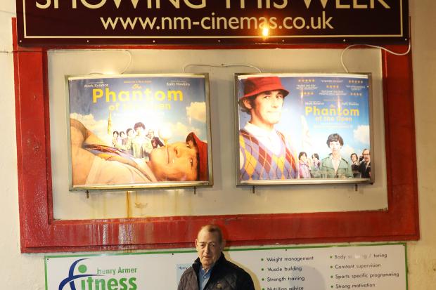 PROUD: James Flitcroft at a special screening of the biopic about his dad's life, the Phantom of the Open. Photo by Steve Hillman