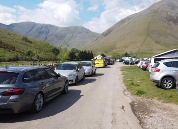The Mail: BLOCKED: A very congested road at Wasdale Head 