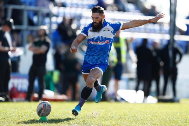 Barrow Raiders’ Jarrod Sammut warms up before a Betfred Challenge Cup match at Craven Park, Barrow