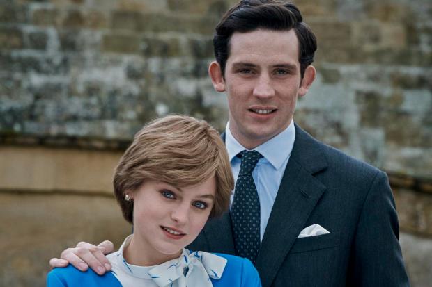 The Mail: The Crown S4. Picture shows: Princess Diana (EMMA CORRIN) and Prince Charles (JOSH O CONNOR)
