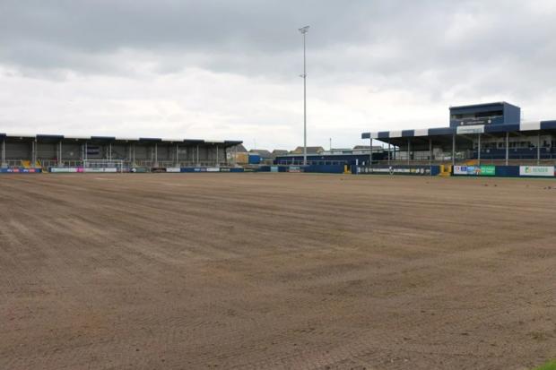 STRIPPED: The pitch is being levelled and relaid