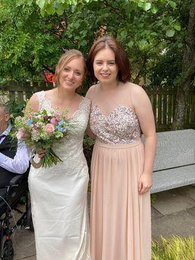 The Mail: HAPPY: Lianne and bridesmaids Erin Catnach